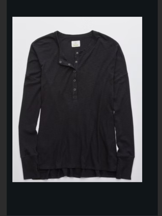 aerie Tops - Aerie Ribbed Henley